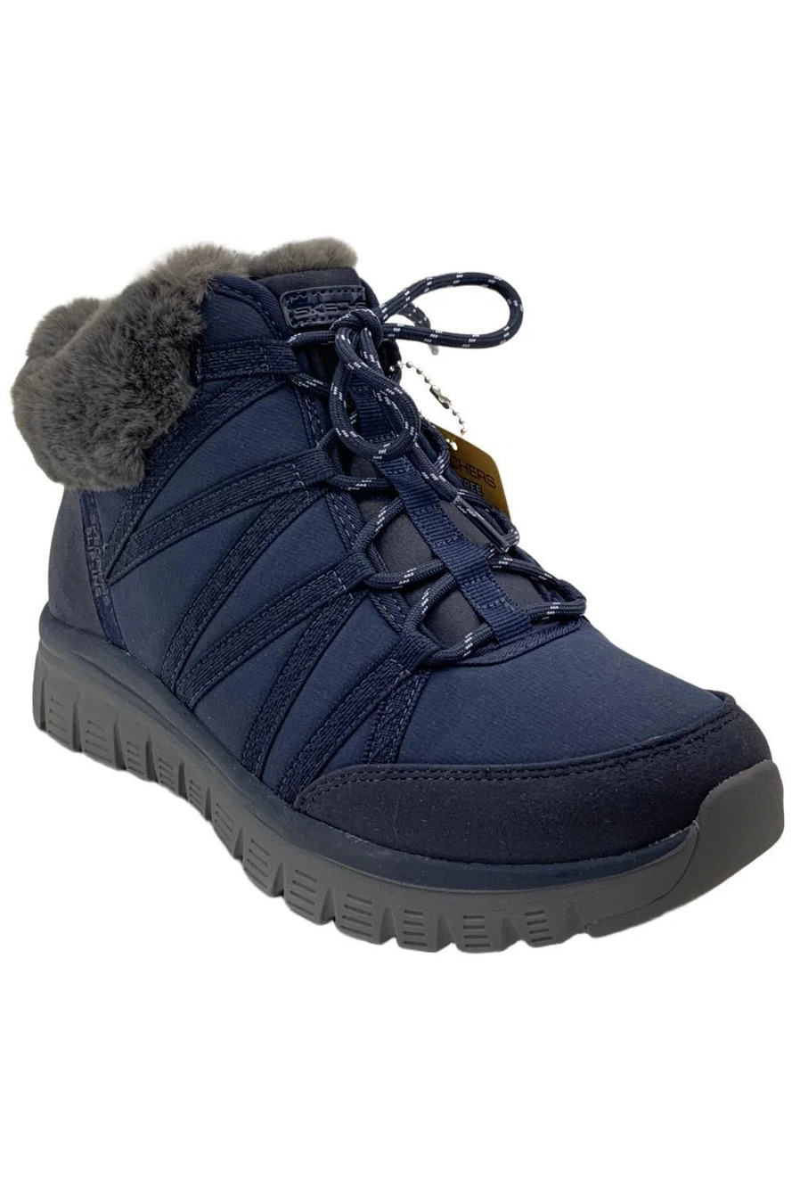 Skechers Women's Cozy Stroll Slip- ins Graceful Hiker Boots Navy - Medium